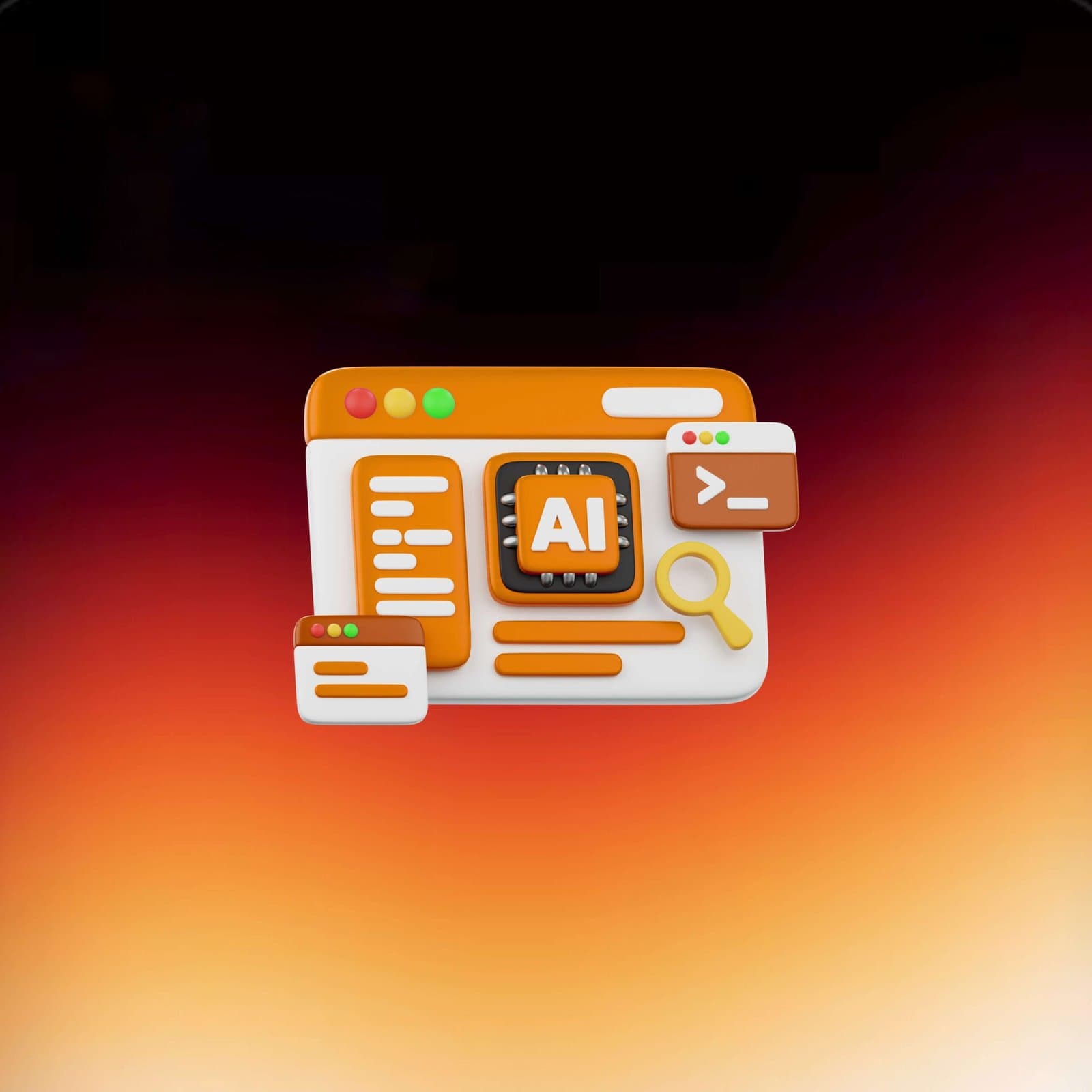 UI and UX design workspace with interface mockups