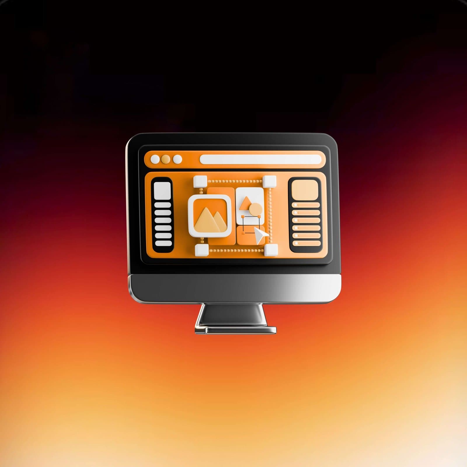 Logo and visual design sketches with creative branding assets